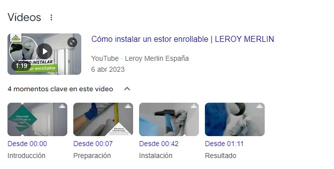 resultados organicos momentos clave de video