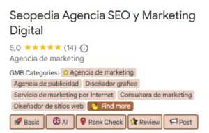 ver categorias de gbp con extension chrome