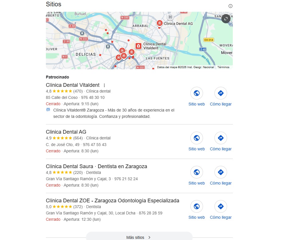 Qué es el Local Pack de Google y cómo aparecer en los primeros resultados del mapa 1 local pack con negocios patrocinados